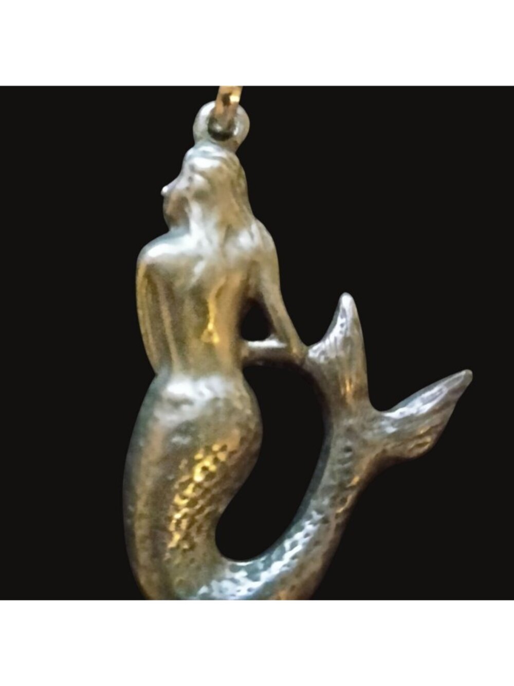 Mermaid  Pendant Charm Silver Metal